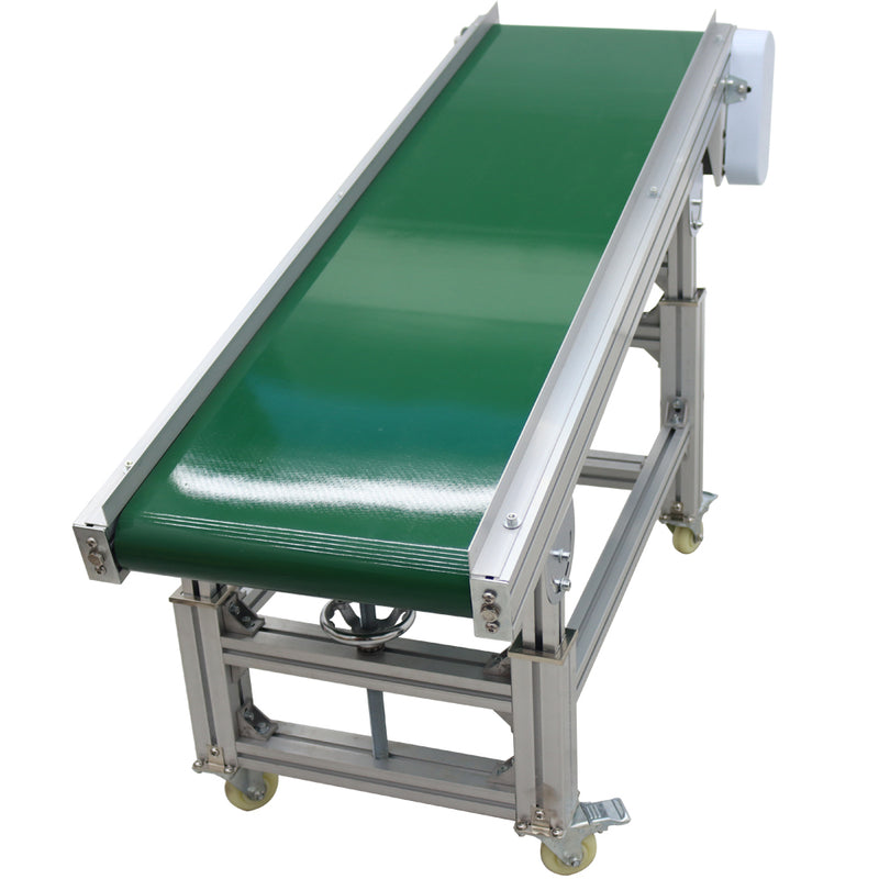 110V 1.5m Green PVC Belt Inclined Wall Conveyor