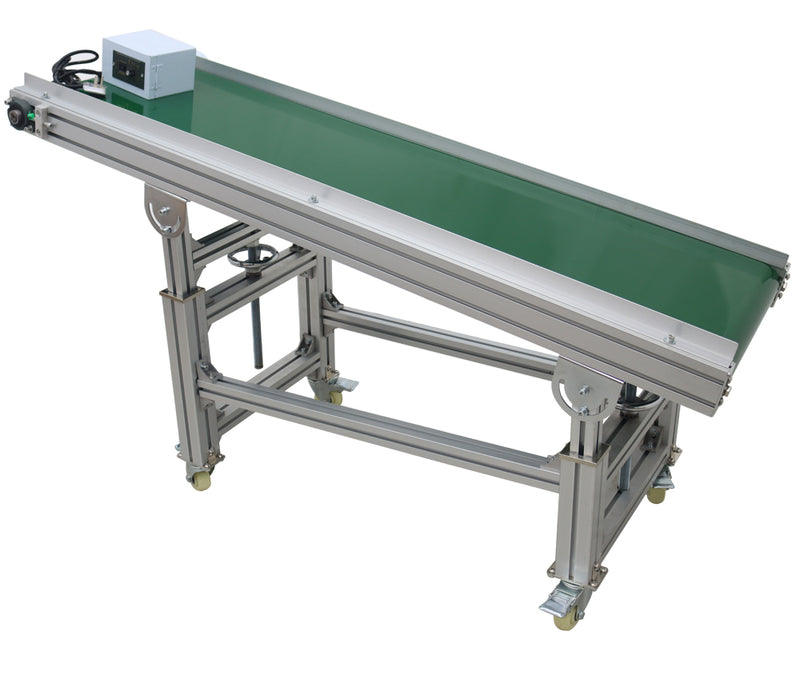 110V 1.5m Green PVC Belt Inclined Wall Conveyor