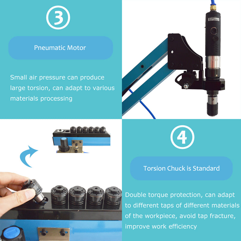 M3-M12 Vertical Pneumatic Tapping Machine