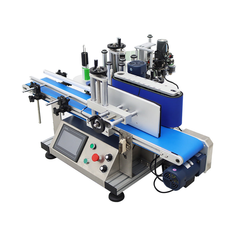 110V LT-150D Automatic Desktop Conveyor Table Round Bottle Marking and Labeling Machine