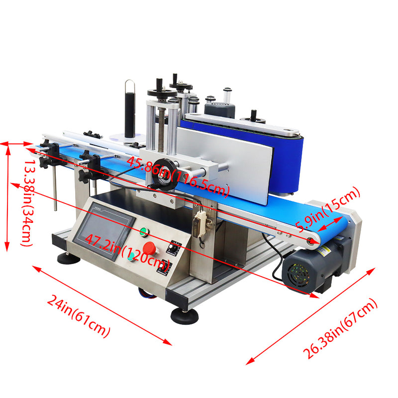 110V LT-150 Automatic Desktop Conveyor Round  Bottle Labeling Machine