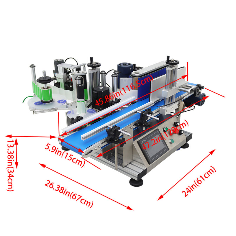 110V LT-150D Automatic Desktop Conveyor Table Round Bottle Marking and Labeling Machine