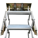 White Wall Mounted Loft Wall Ladder