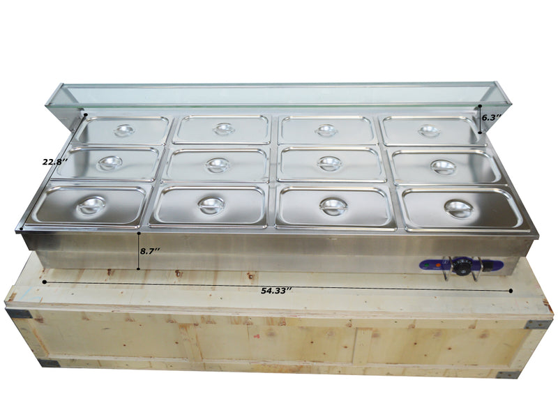 110V Bain-Marie Buffet Food Warmer