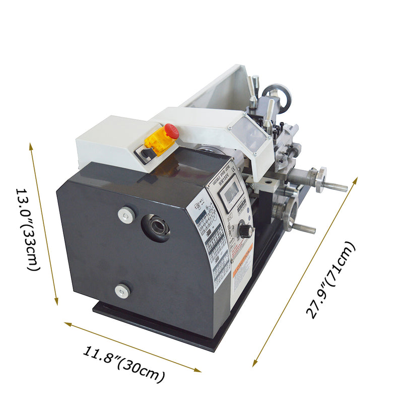 Techtongda Tour à métaux à filetage de précision en pouces 110 V (7"x12" WM180V)