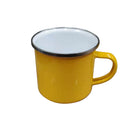 12 oz. Fine Enamel Cup w/Silver Lip (Yellow) 1 Pc