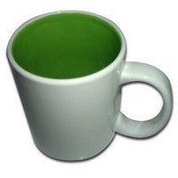 Tasse à sublimation bicolore de 11 oz - Vert 1 pièce 