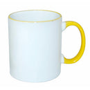 11oz Rim/Handle Mug-Yellow 1 Pc