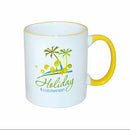 11oz Rim/Handle Mug-Yellow 1 Pc
