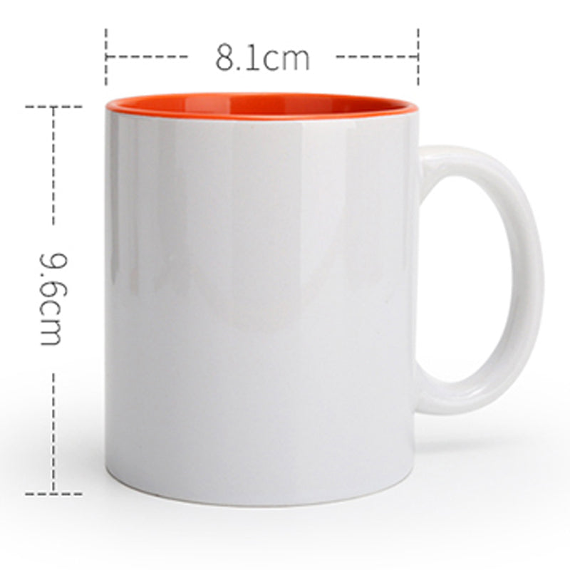 11 oz Two-Tone Sublimation Mug-Orange 1 Pc
