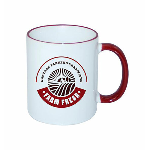 11oz Rim/Handle Mug-Date Red 1 Pc