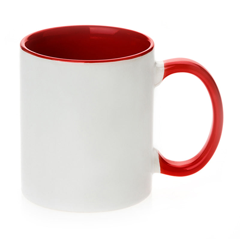 11oz Sublimation Mug inner/Handle-- Red