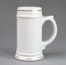 22oz Golden Rim Ceramic Beer Mug-Ring Handle 1pc