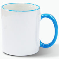 11oz Rim/Handle Mug-Light Blue 1 Pc