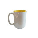 Tasse Bicolore 15oz-Jaune 1 Pc 