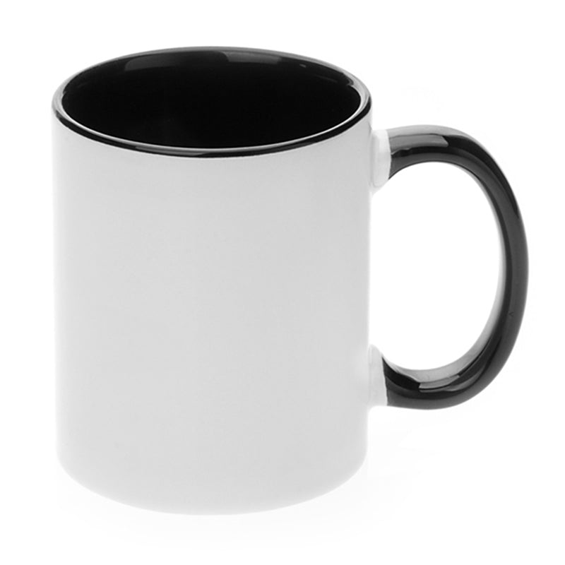 15oz Sublimation Mug inner/Handle-- Black