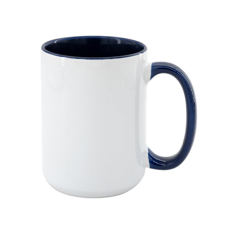 15oz Sublimation Mug inner/Handle-- Blue