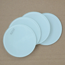 Sous-verre rond en verre 4*4 pouces (4 pièces/paquet) 