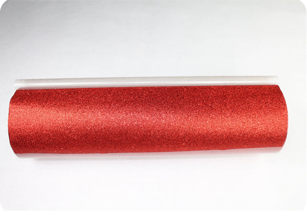 Vinyle de transfert de chaleur à paillettes de 19,69 pouces de largeur rouge CDG-03 1 mètre