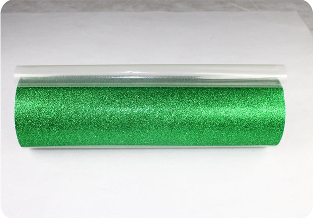 Vinyle de transfert de chaleur scintillant de 19,69 pouces de largeur vert CDG-19 1 mètre