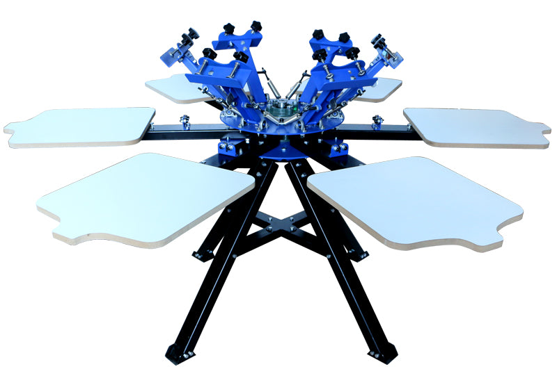 6 couleurs 6 stations sérigraphie presse Machine écran imprimante robuste bricolage