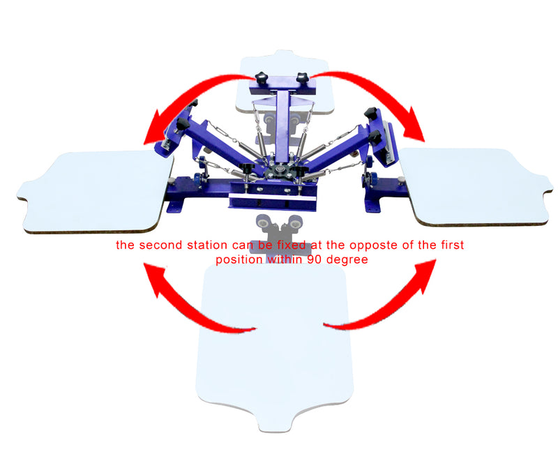 4 Color 2 Station Screen Printing Machine