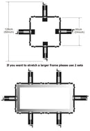 Tendeur d'écran manuel pour sérigraphie Outil de cadre en aluminium 24 "X24" 