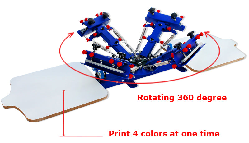 4 Color 2 Station Screen Printing Machine