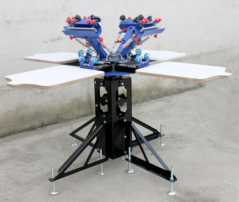 4 Color 4 Station Screen Printing Machine