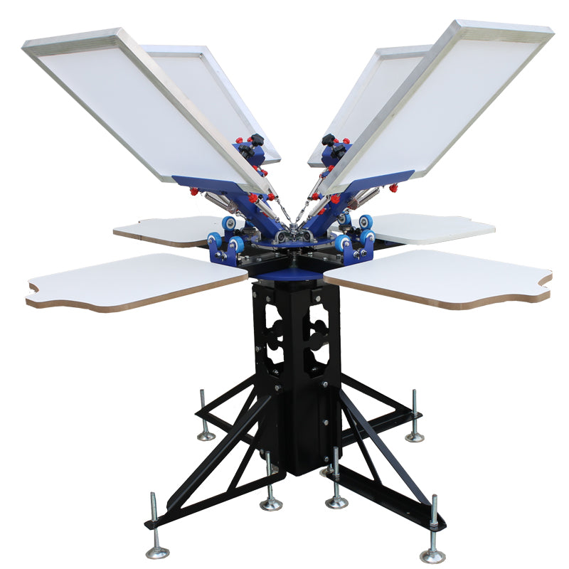 4 Color 4 Station Screen Printing Machine