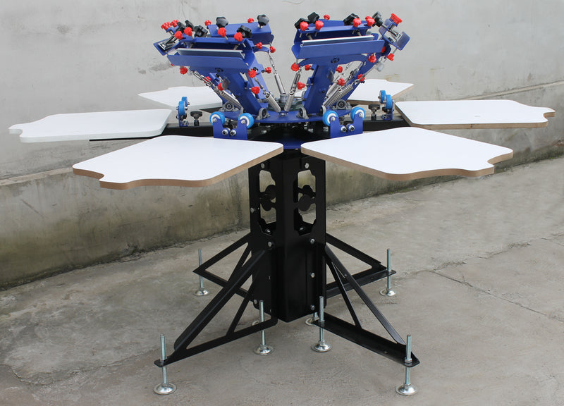 6 Color 6 Station Screen Printing Machine