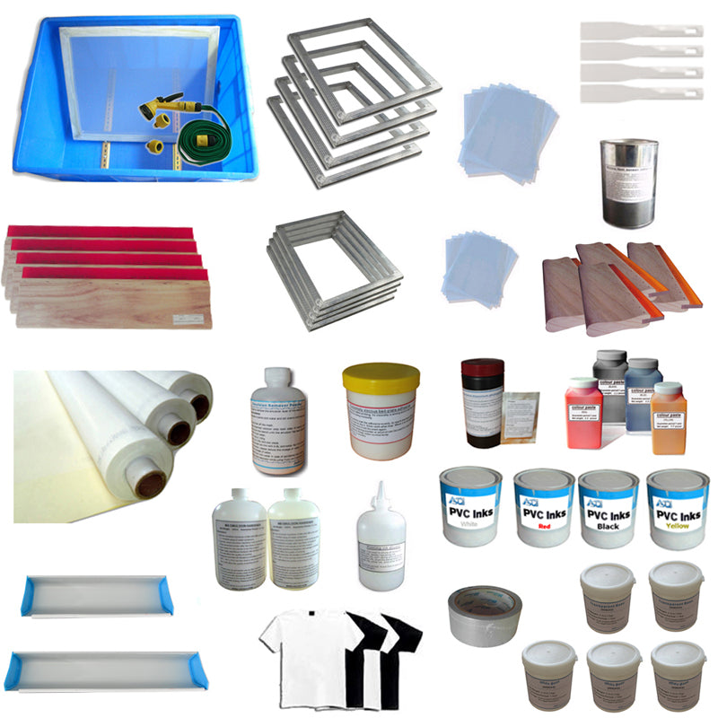 4 Color Screen Printing Materials Kit