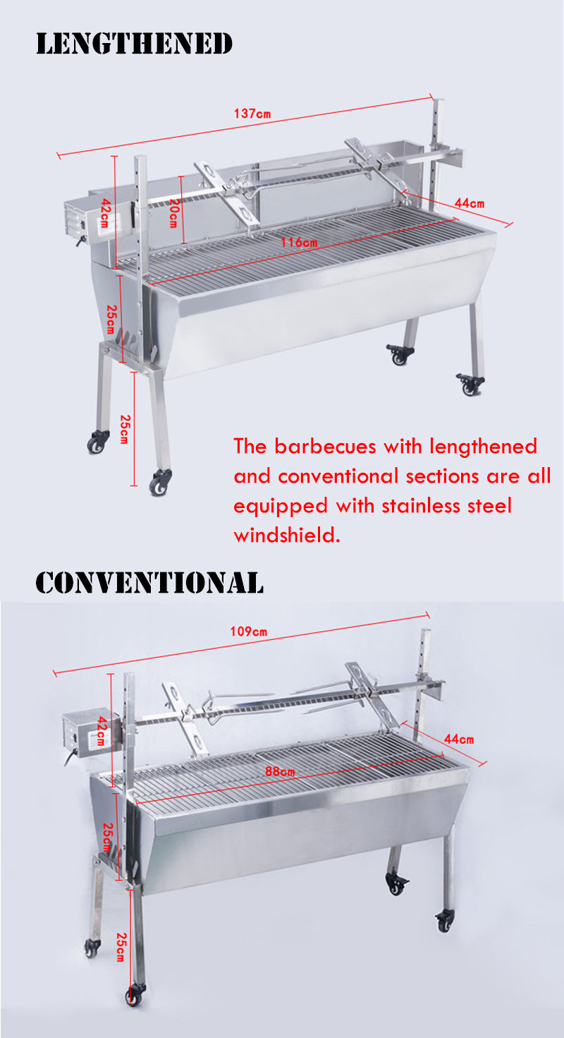 35 "gril à charbon de bois automatique en acier inoxydable barbecue en plein air barbecue rôtisserie barbecue outil 110 V