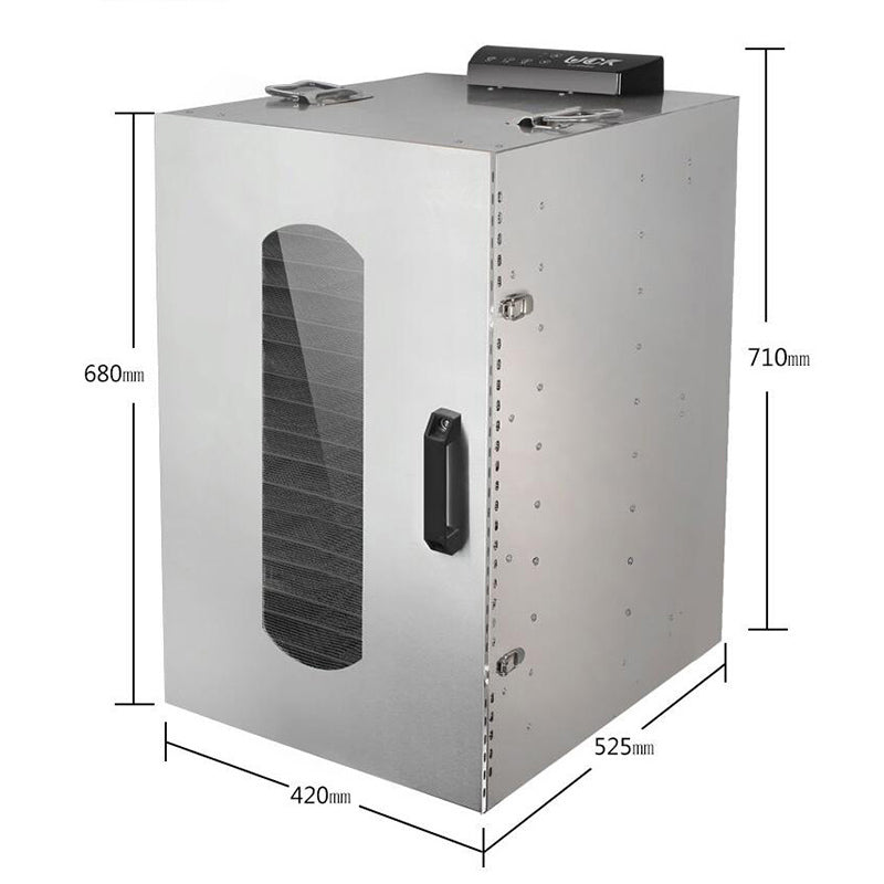 Déshydrateur de nourriture avec déshydrateur SS Jerky avec contrôle numérique de la température tactile Machine de dessiccateur d'aliments pour animaux de compagnie avec 20 plateaux 