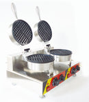 Machine de boulanger en fer à double gaufrier rond (110V, 1KW)