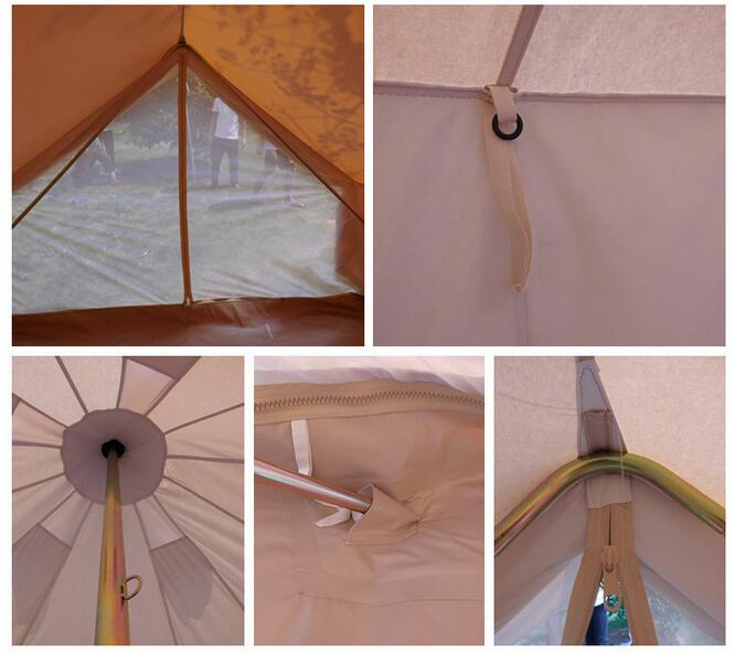 Toile de luxe en plein air Camping Cloche Tente Survie Chasse Glamping 16FT (5m) 