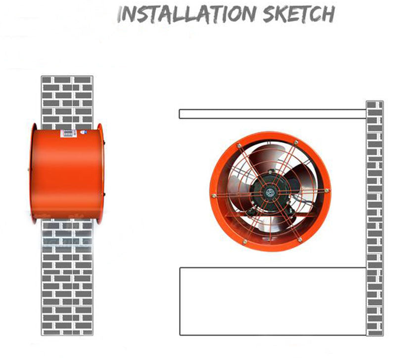 220V 14''Cylinder Pipe Fan