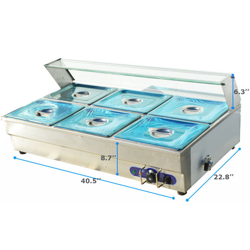 110V Bain-Marie Buffet Food Warmer