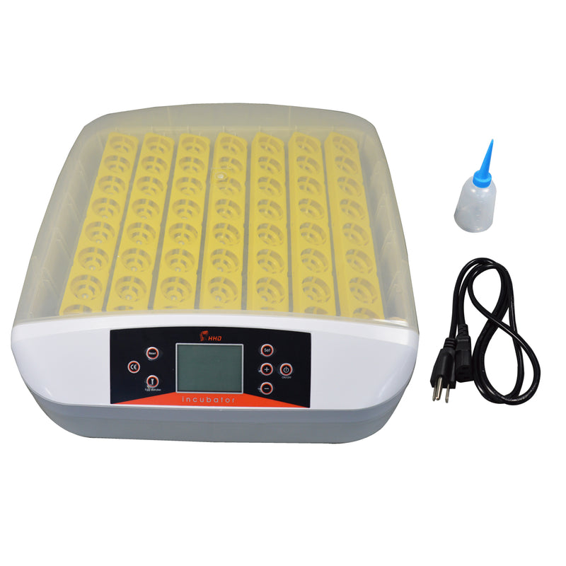 Incubateur d'œufs Intbuying Incubateur numérique entièrement automatique avec affichage de la température LED pour 56 œufs, contrôle de l'humidité Éclosoir de volaille pour poulets, canards et oies
