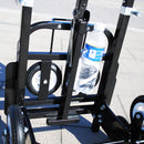 Chariot pliant d'escalade d'escalier en acier au carbone chariot à bagages pliable portable avec 6 roues 2 roulettes 2 roues de secours 4 cintres 53 pouces de long 