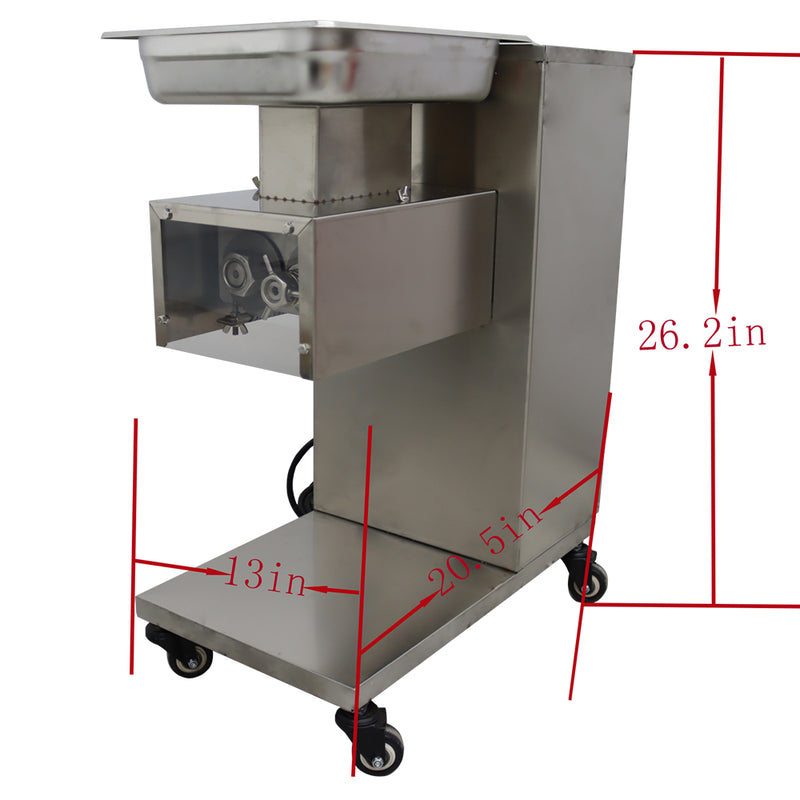 lame commerciale d'acier inoxydable de machine de trancheuse de viande de 110V QE 500kg/h avec la lame de 3mm 