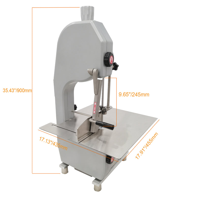 Machine de découpe d'os électrique commerciale Coupe-viande congelée Trancheuse à viande Bande de scie à os avec tuyau de nettoyage et lame de scie 110 V 1500 W