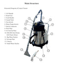 80L/17.6Gal extracteur de nettoyage de tapis laveuse de tapis Spray 3 en 1 Machine de nettoyage de sol multifonctionnelle outil de nettoyage de tapis 