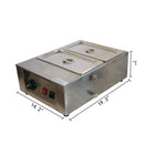 Chocolat Melting Pot Machine 2 Pan Électrique Commercial En Acier Inoxydable Fondeur De Chocolat Commande Numérique Réchauffeur De Chocolat 1000W 