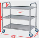 3-Shelf Stainless Steel Utility Cart