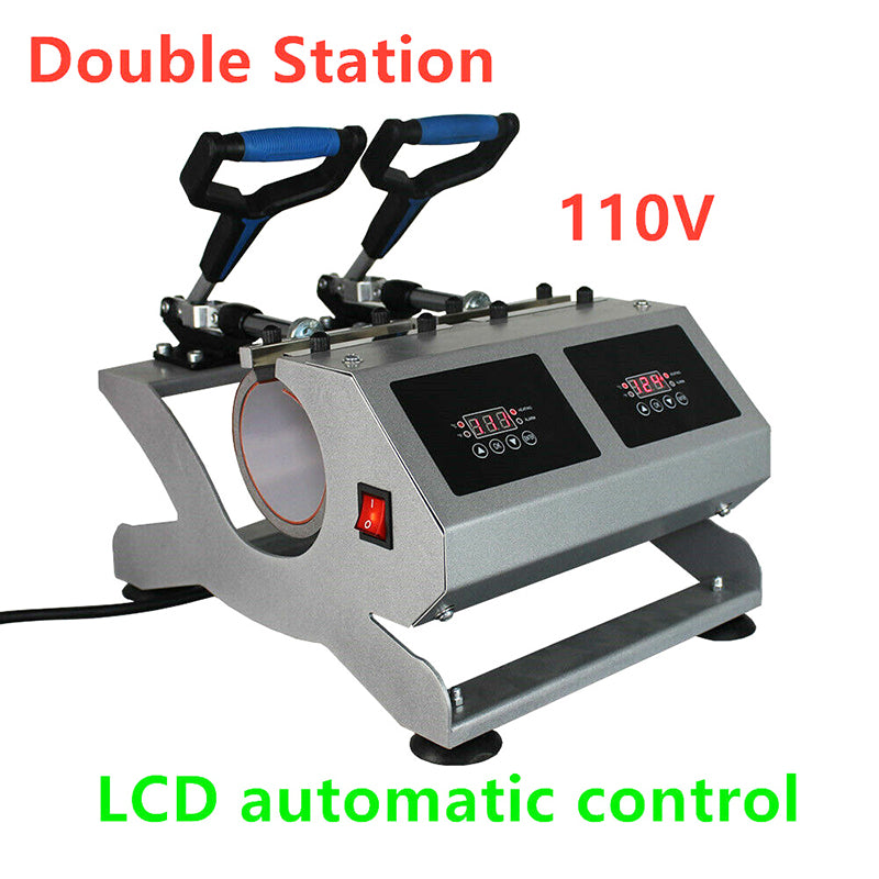 12oz Latte Double Station Mug Heat Machine pour Sublimation Press Transfer Craft 
