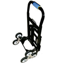 Chariot à bagages pliant pliable pour escalier, chariot à bagages, roues de secours, capacité de 420 lb avec 6 roues, 2 roulettes et 2 roues de secours 