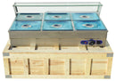 6-Well Commercial Bain-marie Buffet Réchauffeur De Nourriture Vapeur Table Vapeur Réchauffeurs De Nourriture 110V 