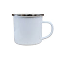 12 oz. Fine Enamel Cup w/Silver Lip 1 Pc