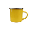12 oz. Fine Enamel Cup w/Silver Lip (Yellow) 1 Pc